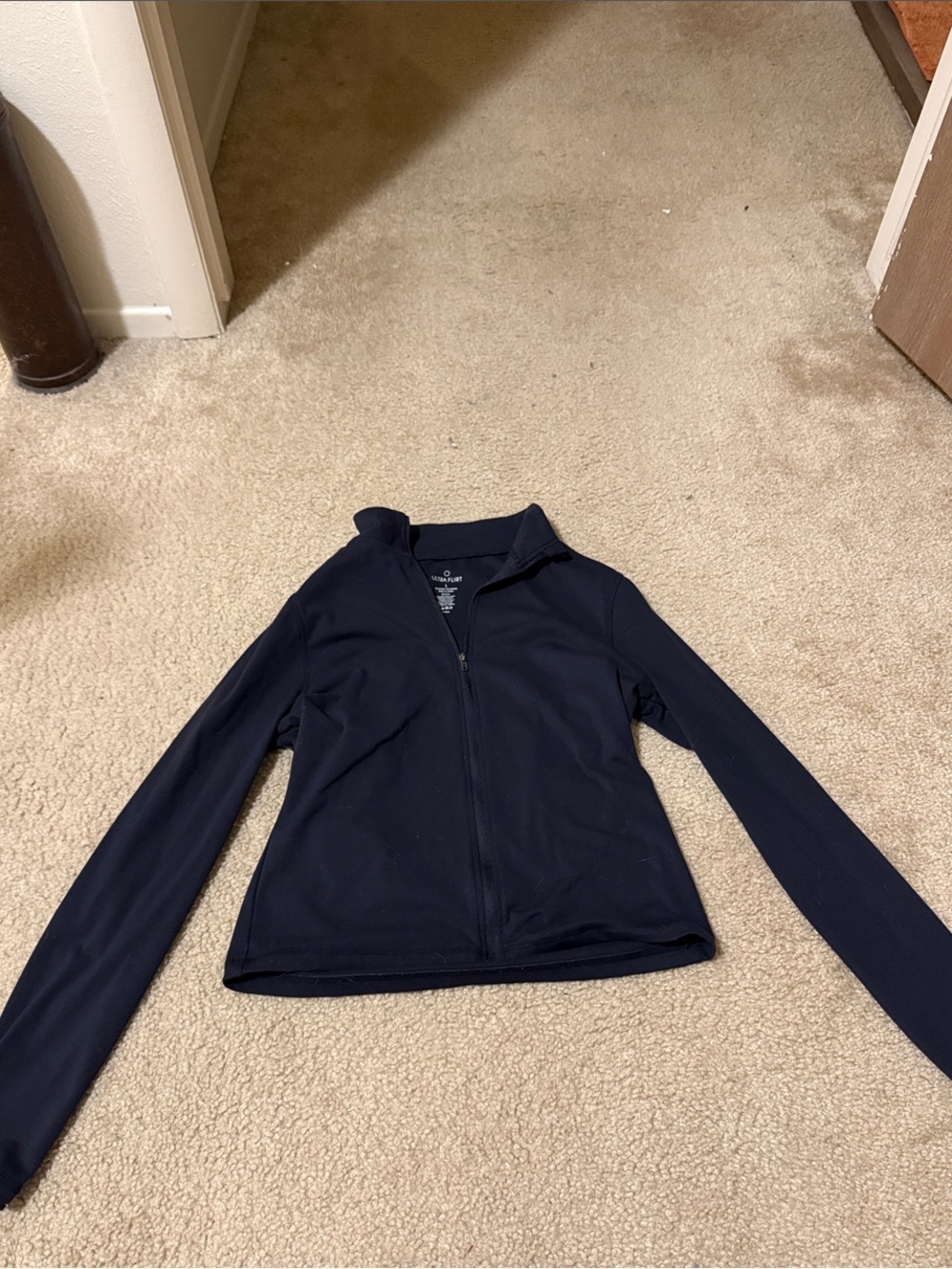 Ultra Flirt Women's Navy Full-Zip Hoodie